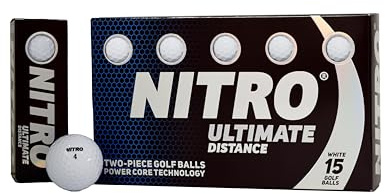 Nitro Ultimate Distance Golf Ball (15-Pack), White