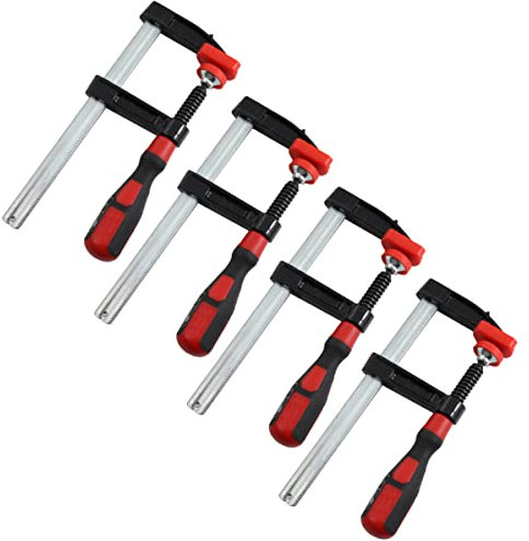 F Clamps Bar Clamp Heavy Duty 150 x 50mm 6 Long Quick Slide Wood Clamp 4pc Set by Toolzone