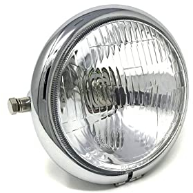 Alchemy Parts Frontscheinwerfer Motorrad chrom 6 Zoll für Vintage Retro Projekt