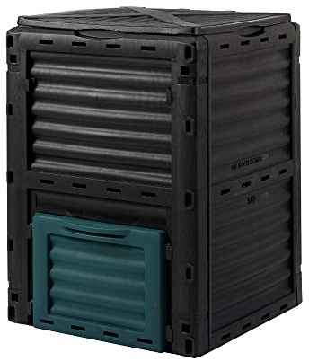 wuuhoo® Composteur thermique Rotti en plastique résistant aux intempéries – Composteur avec fentes d'aération, Pliable avec couvercle, 300 litres