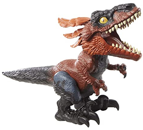 Mattel Jurassic World Figurine Dino de Feu, jouet électronique interactif, réactions au toucher grâce à plusieurs capteurs sensoriels Jouet Enfant, Dès 5 ans, GYW89