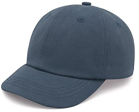 qikqik Baby/Toddler Hat, Navy Baseball Cap, 6-24 Months, UPF 50+ Sun Protection, Adjustable, Unisex-Babies
