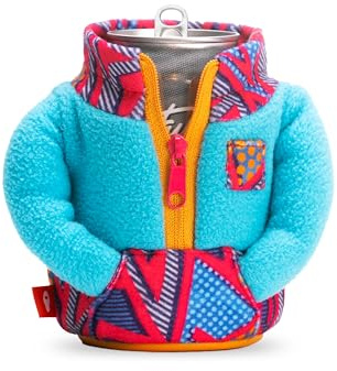 Puffin - The Fleece Jacket - Insulated 12 oz Can Cooler I Beer Bottle & Soda Can Insulator, Keep Drinks and Beverages Cold - Totally Teal
