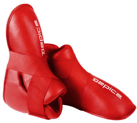 DEPICE Protector de pies para Kickboxing Dispositivo de Entrenamiento, Unisex, Rojo, Large
