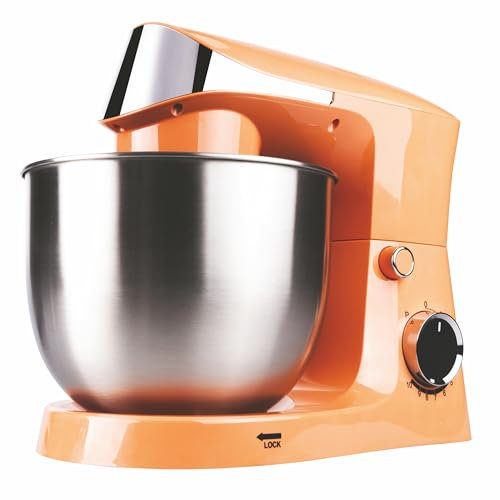 Impastatrice planetaria, ciotola rimovibile 5,5L, 10 velocità, 1500W, arancione, Kooper