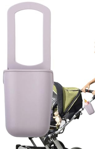 Soporte para cochecito de bebé para vasos, soporte para vasos de silicona, práctico soporte para camping, jardín, parque, al aire libre, pañuelo, bicicletas