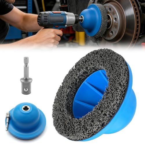 Smerigliatrice mozzo ruota, diametro interno 90 mm, diametro esterno 150 mm, per gancio di traino, con azionamento da 1/2, pulitore mozzo ruota auto per cambio cerchioni, pulizia mozzo ruota