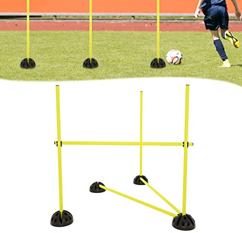 UISEBRT hoppstänger-set agility Grid Set träningsstänger agility hinder set multifunktionellt hinderset, för villkor, träning, dribbling, skolsport, gul