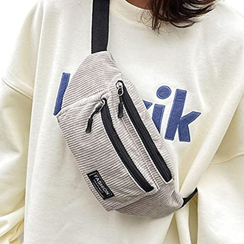 Hochwertige Gürteltasche, Cord, , leicht, wasserabweisend, Bauchtasche mit verstellbarem Riemen, bequeme Bauchtasche für Reisen, Wandern, Laufen, Spazierengehen