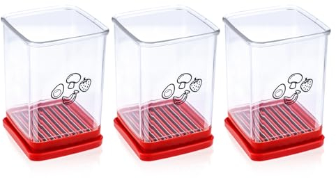 3pcs Cup Slicer, Fruit Slicer Cup Egg Slicer Fruit and Vegetable Fast Slicer Stainless Steel Strawberry Cutter Handheld Slicing Tool for Egg Banana Salad Kitchen Gadget