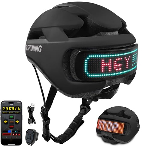 Bike Helmet Adult Men Women: Smart Bike Helmet Bicycle Helmets with Light for Mountain Bike Road Cycling Electric Scooter Skateboard Roller Skating Ebike Bike Helmets for Adults Teen Helmets Black