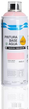 BESCH Pintura en Spray Base Agua 400ml – Ecológica, Sin Olor, para Madera, Plástico, Metal y Cartón – Cobertura Uniforme y Secado Rápido - Rosa Amor, 1 unidad
