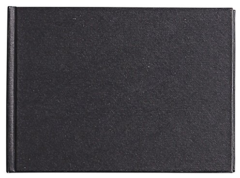 Clairefontaine 134248C Carnet Cousu Goldline - 64 Feuilles Papier Dessin Ivoire - A5 14,8x21 cm 140g - Format Paysage - Couverture Rigide Noire Imitation Toile