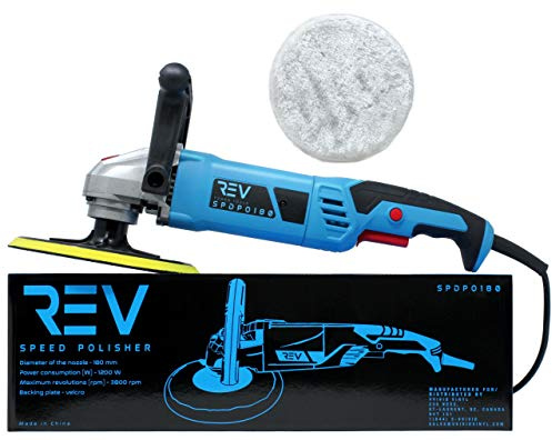VViViD Rev Pulidora Orbital de Mano de 6 velocidades y pulidor 180