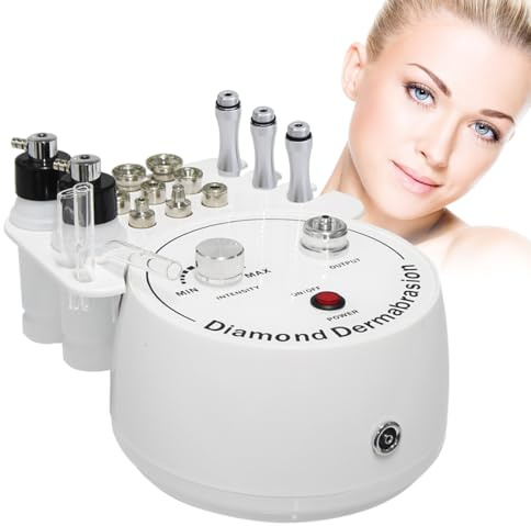 3 in 1 Microdermabrasion Machine, FAZJEUNE Vacuum Microdermabrasion Diamond Black Head Remover Facial Skin Spa Home Massager Skin Peeling Lifting Tighten Wrinkle with Spray Bottle
