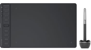 HUION Inspiroy 2 M Grafiktablett mit Scrollrad, 8 Anpassbaren Tasten, Batterielosem Stylus, 60° Neigungsunterstützung für Digitale Kunst, Design, Skizzen, 9 x 5 Zoll Zeichentablett, Schwarz