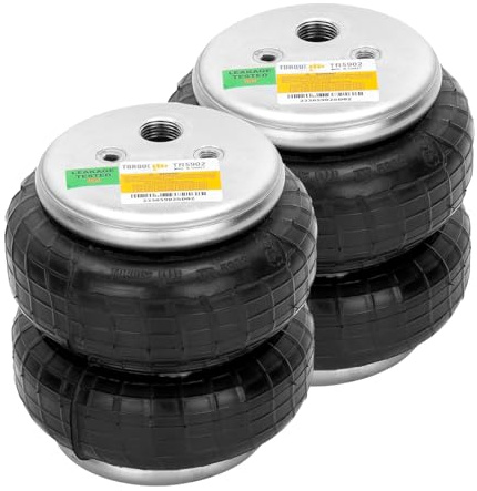 TORQUE Universal Air Spring Airbag Air Bag Replacement 1/2 NPT Single Port Double Bellow Standard 2500 lbs Air Ride Strut Assembly (Replaces Air Lift Dominator 2500 D2500) (TR5902)