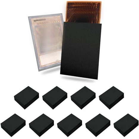 450 Stück Sleeves Kartenhüllen, 66 x 91 mm Standard Karten Hüllen Weiche Sammelkartenhüllen für Sammelkarten MTG Sportkarten, Schwarz