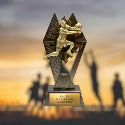 eberin Trophée de volleyball de 17,5 cm personnalisable avec gravure au choix – Prix de beach-volley pour tournoi, récompenses de club