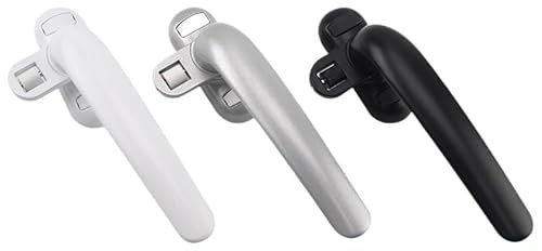 WANGSHAOWEI Fenstergriff 1 Pcs Aluminium Legierung Push Pull Innen Und Außen Offenen Fenster Tür Griff Mit Schnalle Fenstergriffe Abschliessbar(Noir,Left)