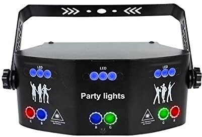 15 Eyes Discolicht Partylicht, LED RGB Licht Projektor DJ Disco Bühnenbeleuchtung DMX mit Fernbedienung, Lichteffekt Effektstrahler für KTV Familientreffen Geburtstag