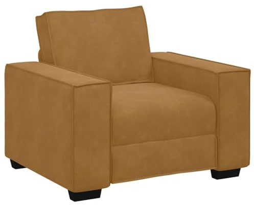 vidaXL Divano Sedia Marrone 100x78x84 cm Velluto, Poltrona Divano Singolo, Sedia Accento, Sedia Relax, Sedia a Sdraio, Sedia TV, Divano a Un Posto
