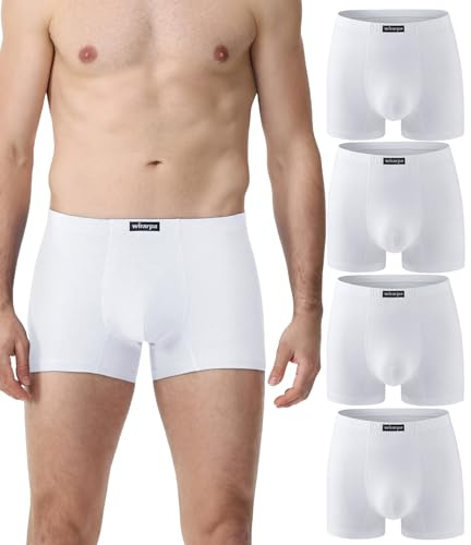 wirarpa herr bomull kalsonger underkläder kort bentäckt band boxershorts 4-pack