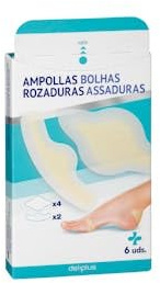 Apósitos hidrocoloides adhesivos para ampollas y rozaduras surtidos Caja 6 ud.