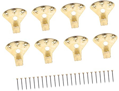 HOMSFOU 8piezas Ganchos Para Marco De Fotos De Carga Pesada Con Clavos Para Colgar Cuadros Pared Soporte y Seguro Para Decoración De Paredes y Arte
