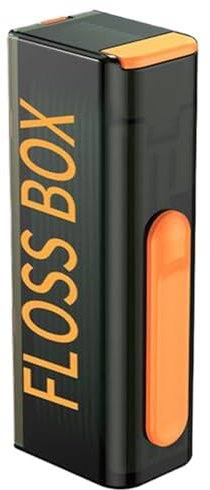 FLOSS Pick Storage Box - distributore di fili portatili, organizzatore di raccolta del filo interdentale | Meccanismo POP Casa di supporto per fili, unità di stoccaggio filo di filo dentale compatto,
