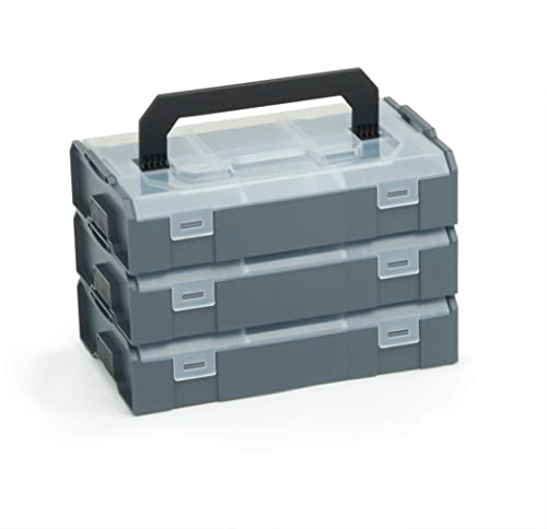 Bosch Sortimo L-BOXX Mini | 3 Piece Set | Variations - Anthracite