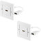 2X HDMI 4K Wanddose | 1x HDMI Port | HDMI 2.0b | UHD HDR | Ultra HD 2160p | Full HD 1080p | High Speed Ethernet | 3D | 1 Fach | 2 Stück