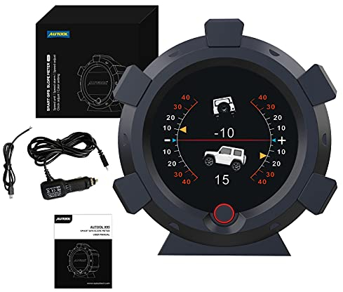 OURANTOOLS X95 GPS Inclinomètre Numérique Camping Auto, LCD Angle Pente Compteur de Pente HUD Compteur de Vitesse pour Tous DC5-28V Voiture SUV