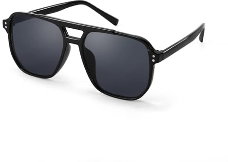 FEISEDY Retro Square Aviator Sunglasses Women Men 70s Vintage Trendy Plastic Frame Sun Glasses B2835