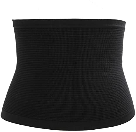 Justerbar Bukbindare för Män Midjeträning Herrgördel Kroppsformare i Miljövänligt Nylon Svart