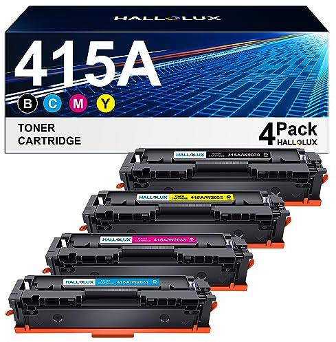 HALLOLUX 415A Toner W2030A Kompatibel für HP 415A 415X W2030X für HP Color Laserjet Pro MFP M479fdw M454dw M479fnw M479dw M479fdn M454dn M479 M454 W2031A W2032A W2033A W2031X W2032X W2033X (4er-Pack)