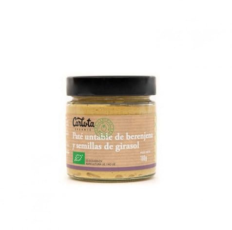 Pate de Berenjenas y semillas girasol Bio 180g Carlota Organic