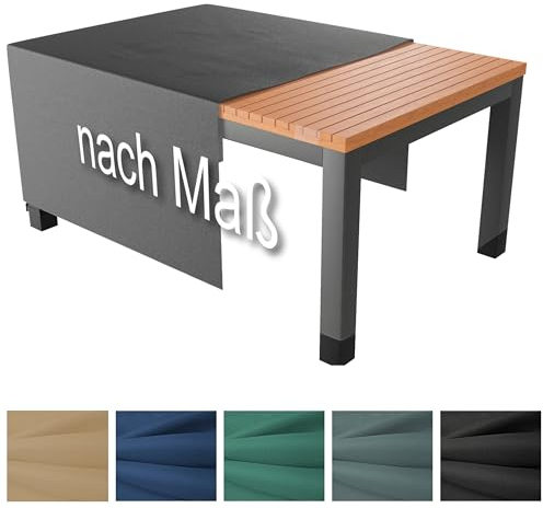 Epic Tube Tischabdeckung nach Maß, rechteckige Hülle Schutzhülle Haube für Tisch Gartentisch, Materialqualität: Oxford 600D, wasserdicht mit versiegelten Nähten, Robustes Zubehör - Made in EU
