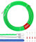 SinLaw 35 M Aiguille Electricien Rigide,Tire Fil Electrique,Ø 4,5 mm, Aiguille Electricien Nylon avec 4 Tête Guidage, Aiguille Tire Fil pour Câble de Communication Mur Conduit de Sol(vert)