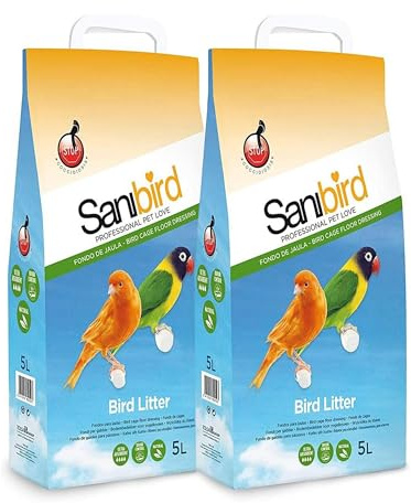 Sanibird SANI5 - Pack de 2 Unidades - Arena para Aves, Bolsa 5 litros - (10 litros en Total)