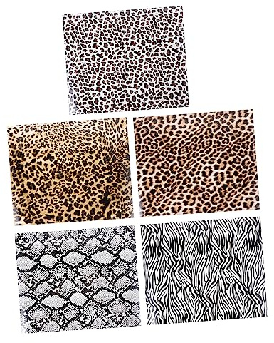 DOITOOL Vinilo de Transferencia Térmica 5 Hojas de Pu Lavables y Resistentes al Agua para Planchar Estampado de Leopardo para Proyectos DIY y Ropa