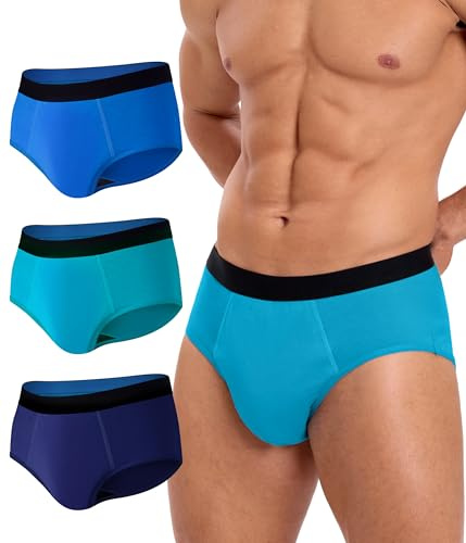 FORVEVO Pantalones de incontinencia para hombre, 150 ml, absorbentes, lavables, de algodón, para incontinencia, reutilizables, a prueba de fugas, paquete de 3 (multicolor01, L)