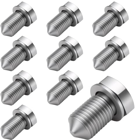 KXVXXV Ölablassschraube m14x1,5 Ölschraube Öl Ablassen Schraube Ablassschraube Öl Oelablassschraube Verschlussschraube Ölwanne mit Dichtring N90813202 10 Stück für VW Skoda SEAT Audi