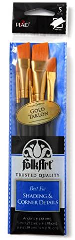 Plaid: Craft Folkart Winkel Pinsel-Set, andere, mehrfarbig