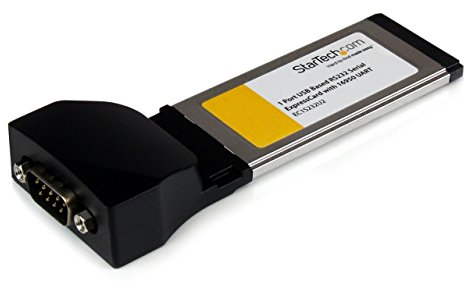 StarTech.com 1 Port ExpressCard to RS232 DB9 Serial Adapter Card w/ 16950 - USB Based (EC1S232U2)