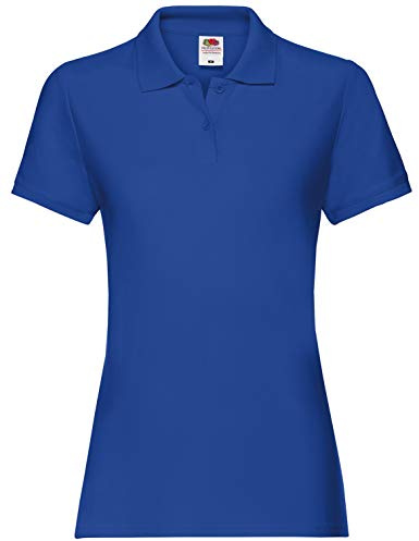 Fruit of the Loom Ladies Lady-Fit Premium Short Sleeve Polo Shirt (XS) (Royal)