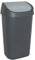 Allibert 214972 Mistral Abfalleimer mit Schwingdeckel, Polypropylen, 38,8 x 30,3 x 69 cm, Anthrazit/Grau