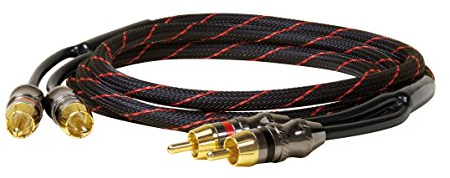 Dynavox Perfect Sound Stereo-Cinchkabel, vergoldete Kontakte, geeignet für Audio-Geräte mit Cinch-Anschlüssen wie Verstärker, CD-Player, AV-Receiver, Farbe Schwarz/Rot, Länge 1,5m