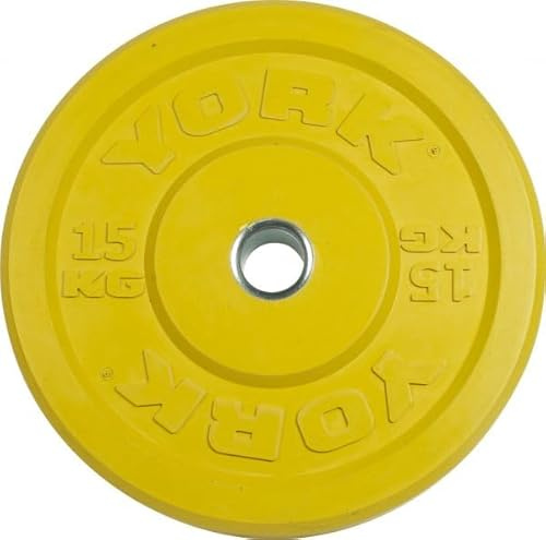 York Solid Rubber Bumper Olympic Coloured Weight Plates