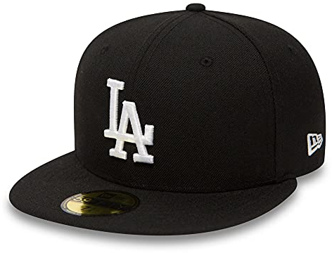 New Era Los Angeles Dodgers Cap 59Fifty Basecap Baseball Fitted Kappe MLB schwarz - 7 3/8-59cm (L)